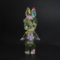 Image 2 of Floral Rabbit Kewtie Glow in the Dark Double Cast Resin Figure