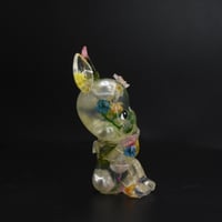 Image 4 of Floral Sitting Rabbit Kewtie Glow in the Dark DoubleCast Resin Figure