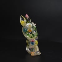 Image 3 of Floral Sitting Rabbit Kewtie Glow in the Dark DoubleCast Resin Figure