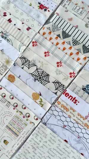 Image of 86 Low Volume 5" Charm Squares - 2 of each print