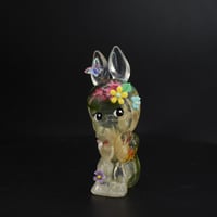 Image 3 of Floral Sitting Rabbit Kewtie Glow in the Dark Double Cast Resin Figure