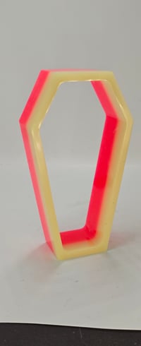 Image 2 of Pink and gmd green coffin