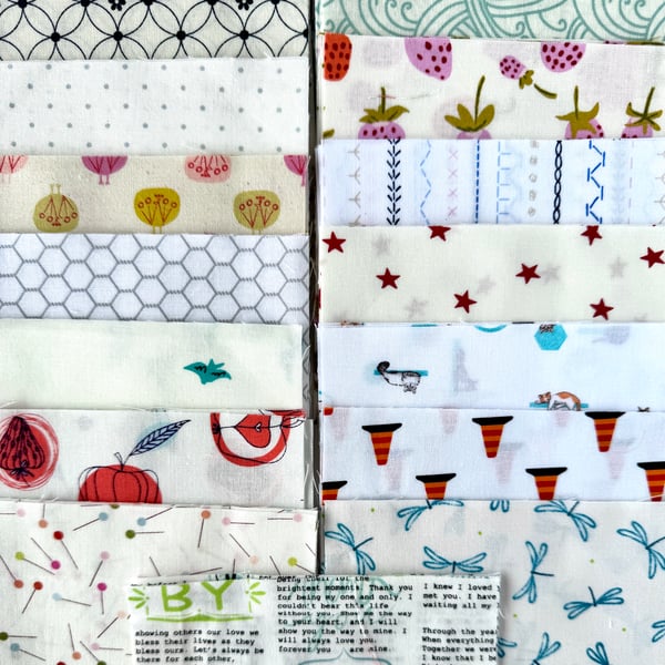Image of  116 Low Volume 5" Charm Squares - 4 of each print