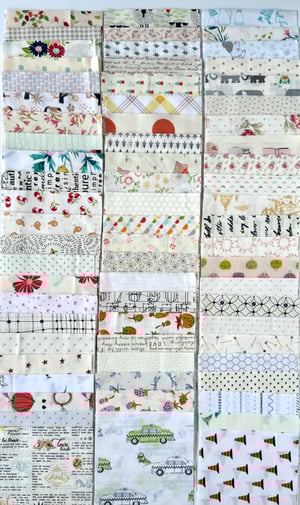 Image of 136 Low Volume 5" Charm Squares - 2 of each print