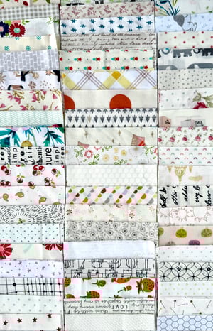 Image of 136 Low Volume 5" Charm Squares - 2 of each print