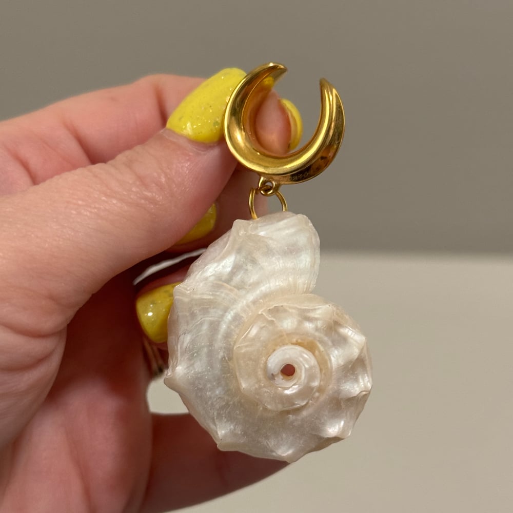 Image of Real Seashell Saddles (sizes 2g-1 1/2)