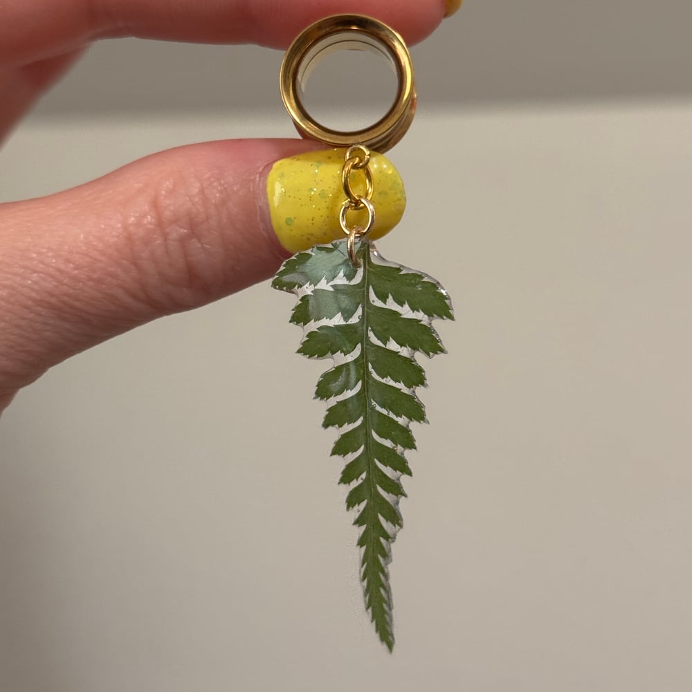 Image of Pressed Fern Dangles (sizes 2g-2")