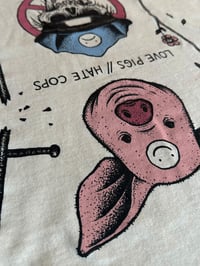 Image 4 of L☻VE PIGS // HⒶTE COPS Natural T-Shirt