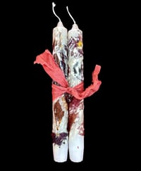 Image 1 of Painted Garden Pillar Candles 