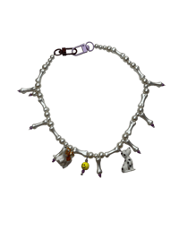 Dog and Bone - pearl necklace