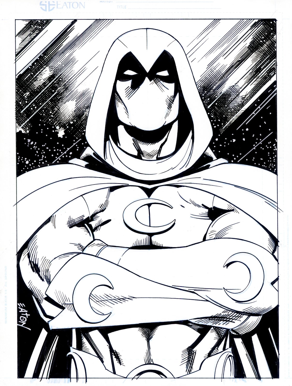 Image of MOON KNIGHT! 9" x 12" Pin-up
