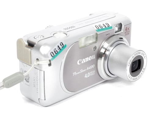 Image of Canon PowerShot A-430 4.0MP digital camera TESTED + 2GB card #0649