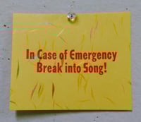 Image 1 of In Case of Emergency Break Into Song!