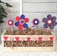 Image 1 of Patriotic Fabric Flowers