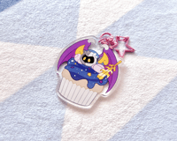 Meta Knight Cupcake Keychain (No Epoxy)