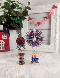 Image 1 of Patriotic Wooden Spool