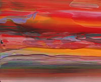 Image 3 of 'Blessed (Opal, Lapis Lazuli)' - Abstract Palette Knife Acrylic on Canvas Panel, 8x10 Framed