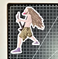 Image 2 of LARGE Cartoon Caricature Of Dimebag Darrell RIP Pantera Matte Vinyl Sticker 