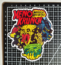 Image 2 of Xeno Krunch "Warrior Breakfast" Predator & Aliens Xenomorph Glossy Finish Vinyl Sticker