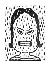 "RAGE" LINOCUT PRINTS