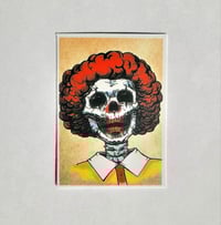 Image 1 of Skeletal Ronald McDonald Matte Paper Sticker