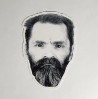 Image 1 of Charles Manson Mugshot Die Cut Glossy Finish Vinyl Sticker