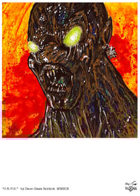 Image 4 of C.H.U.D. Monster Art Resin Print on Wood | Mini Print | Magnet