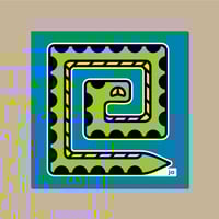 Image 1 of "Snake (BRIGHT BLUE)" Screen Print