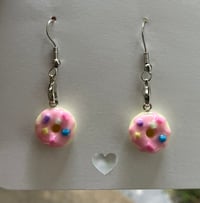 Image 2 of Donut earrings, Polymer clay earrings