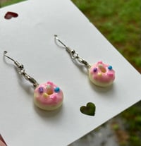 Image 1 of Donut earrings, Polymer clay earrings