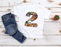Image 2 of Safari Animals Birthday Shirt Neutral Children’s Party Top 