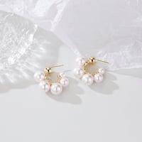 Image 2 of T O R I | Pearl hoops 