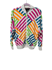 Image 1 of IB Diffusion Colorful Stripe Zip Jacket 