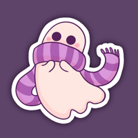 Scarf Ghost Sticker