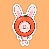 Orange Bunny Sticker