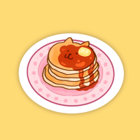 Pancake Cat Sticker