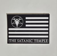 Image 1 of Official Satanic Temple Satanic Flag Die Cut Matte Vinyl Sticker