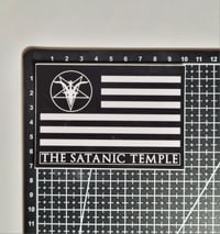 Image 2 of Official Satanic Temple Satanic Flag Die Cut Matte Vinyl Sticker