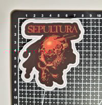 Image 2 of Sepultura Skull Matte Vinyl Sticker