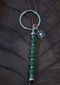 LUCKY Crystal Bead Keychain
