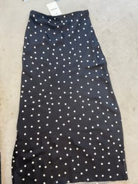Image 1 of Bias cut maxi skirt with dots 