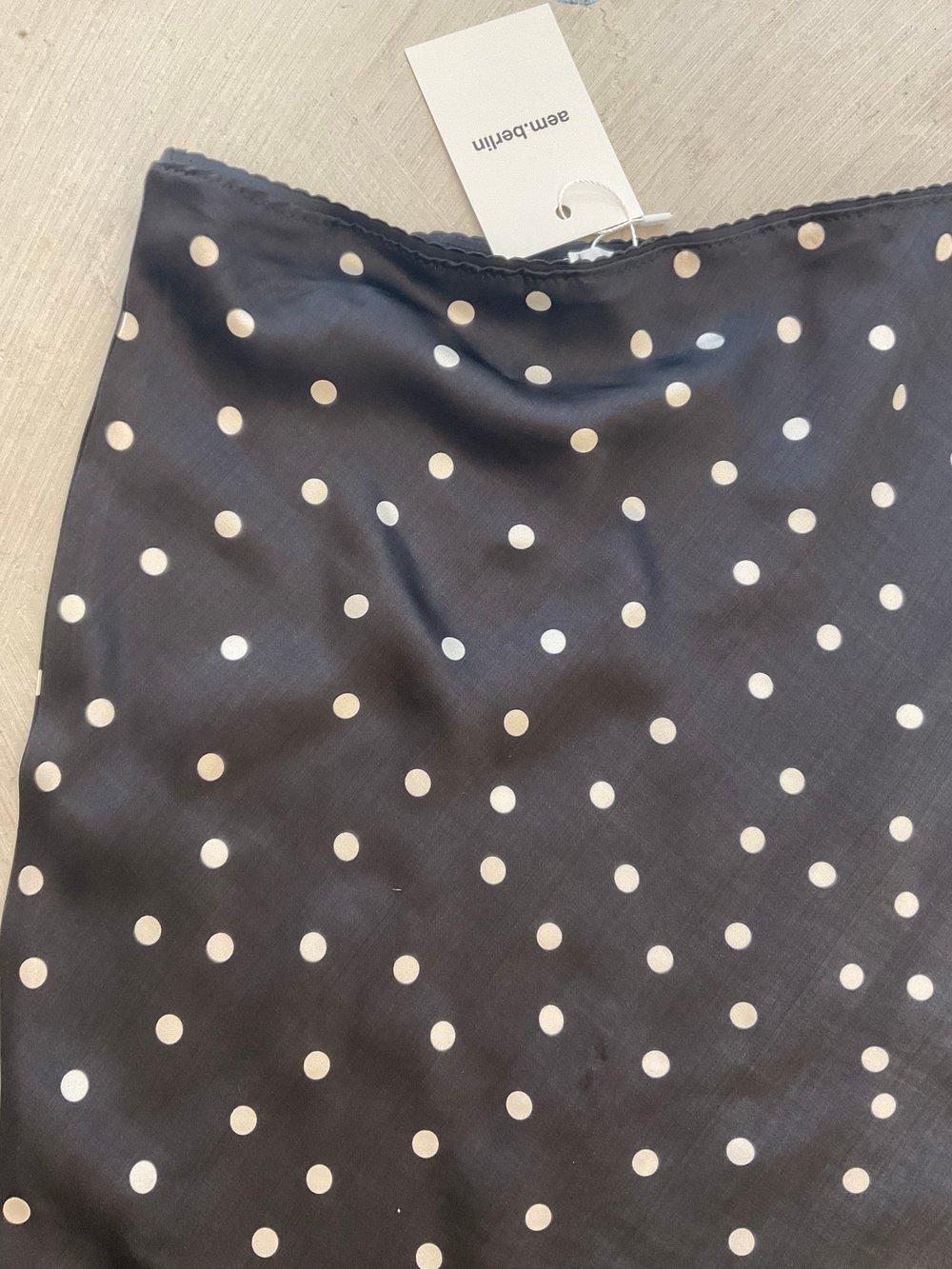 Bias cut maxi skirt with dots