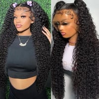 Image 3 of 100% Human Hair 16”Burmese Curly HD Lace Front Wig