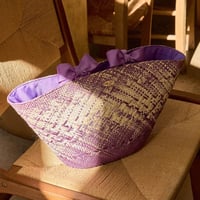 Panier Canoa en palmier naturel Lila
