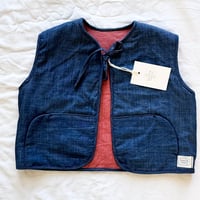 Image 1 of PADDED DENIM REVERSIBLE VEST