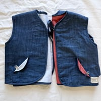 Image 2 of PADDED DENIM REVERSIBLE VEST