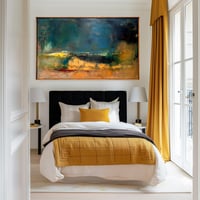 Image 1 of Original Canvas - Harvest Swallows - 60" x 36"