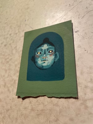"Pond Pixi" // Original Miniature Painting. ++FREE INTERNATIONAL SHIPPING++
