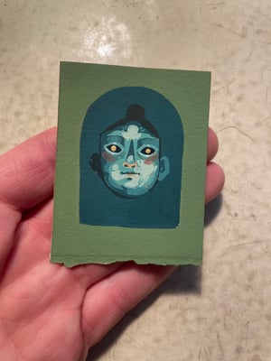 "Pond Pixi" // Original Miniature Painting. ++FREE INTERNATIONAL SHIPPING++