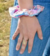 Purple flowery scrunchy
